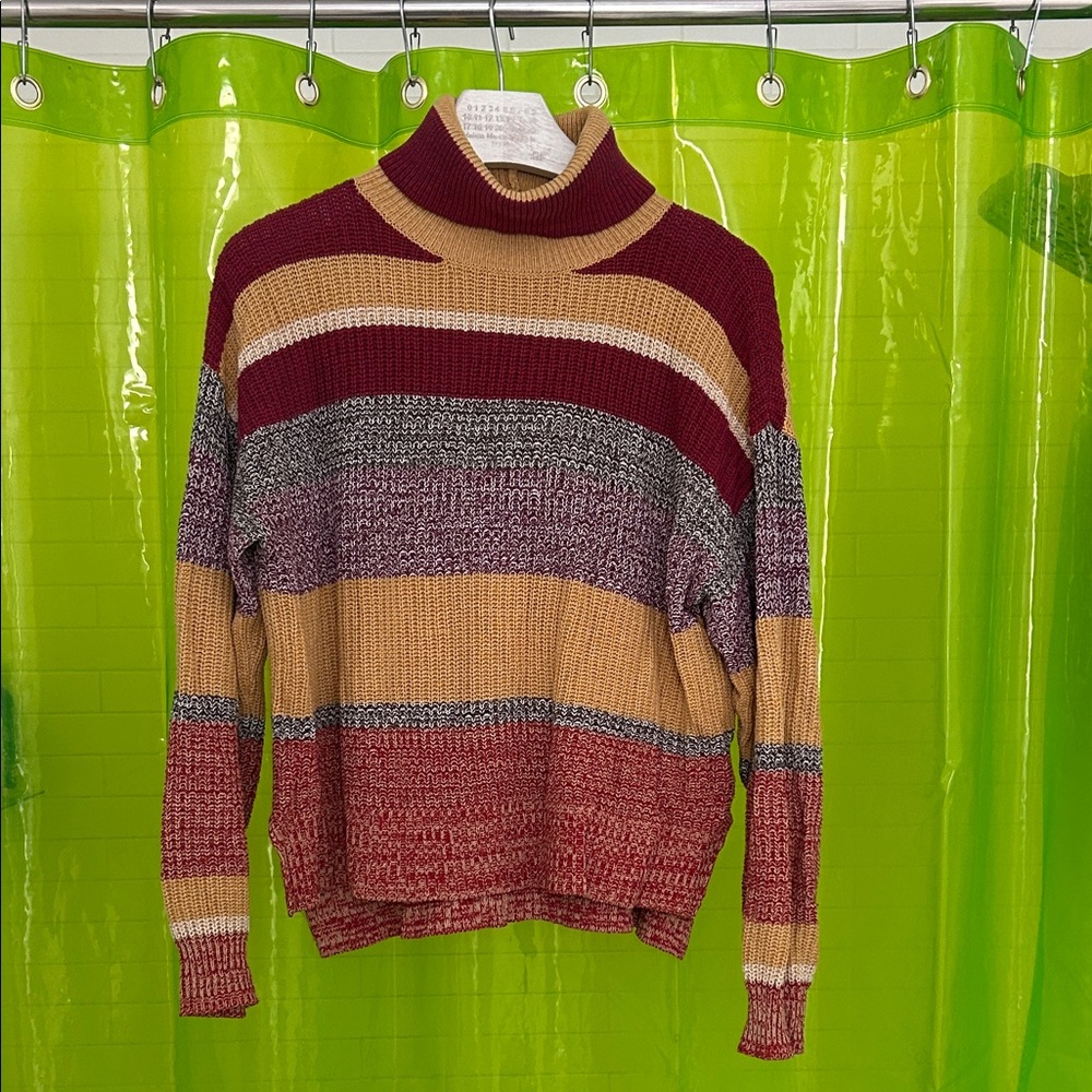 Urban Outfitters cozy knit striped turtleneck sweater